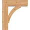Ekena Millwork Thorton Block Smooth Bracket w/ Offset Brace, Western Red Cedar, 7 1/2"W x 24"D x 28"H BKT0806X24X28THR05SWR - alternate 3